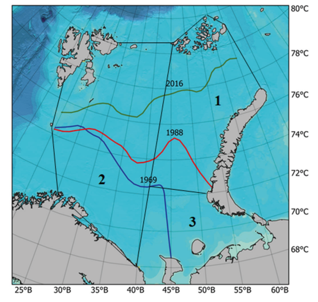 Информативность факторов, формирующих долгопериодные колебания ледовитости отдельных районов Баренцева моря